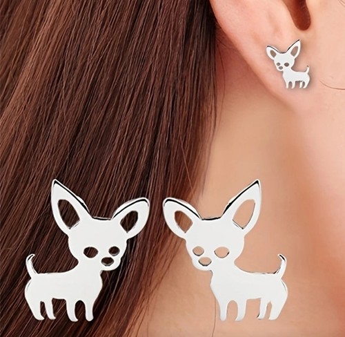 Orecchini perno chihuahua - a,