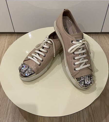 Miu sneakers beige pelle - miu,