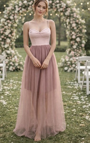 Nuovo maxi abito rosa e - maxi,