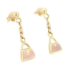 Orecchini Bimba Borsetta Oro 18kt - Oro Rigenerato