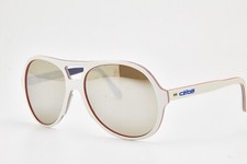 1980s oversized sunglasses CEBE mirrorles googles pilot white vintage sunglasses