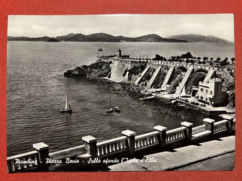 Cartolina piombino piazza - cartolina,