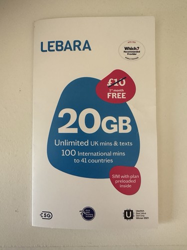 Lebara sim card mese - card, uk