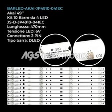 KIT 10 BARRE STRIP LED TV AKAI