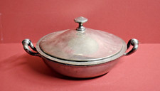 VINTAGE piatto CIOTOLA LEGUMIERA ANNI '50 ARGENTATA L.A.C. SESTO FIORENTINO