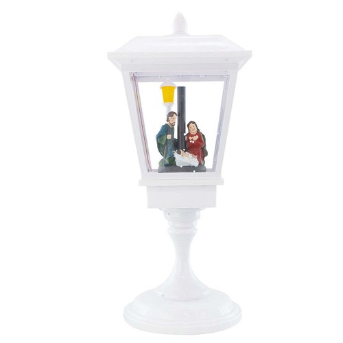 Lampione bianco natale - lampione,