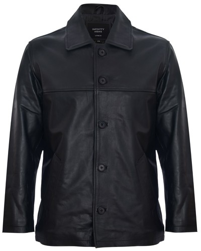 Mens black leather classic - mens,