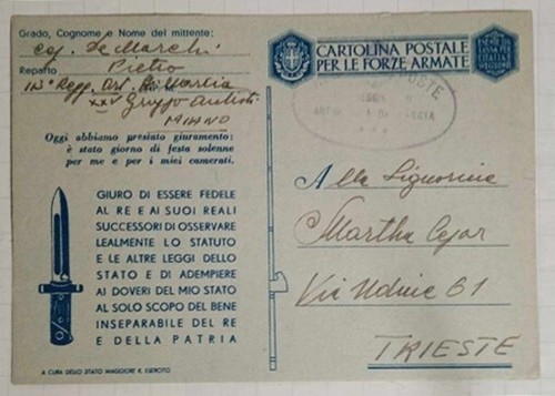 Cartolina postale per forze - le,