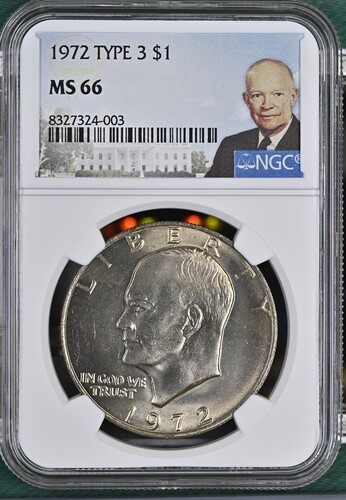 1972 eisenhower dollar - 1972, -p