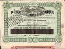 SIDRO, Energie Hydro-Electrique (BELGIQUE) (Q)