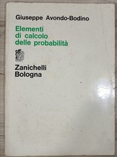 LIBRO G. AVONDO BODINO - ELEMENTI DI CALCOLO DELLE PROBABILITA - ZANICHELLI 1967