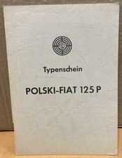 Typenschein Certificato omologazione Steyr Polski-Fiat 125 P