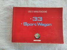 ALFA ROMEO 33 1.3 1.4 1.5  1.7 IE 4x4 TD  Sport Wagon USO MANUTENZIONE 1992