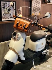 Borsa moto ecopelle marrone