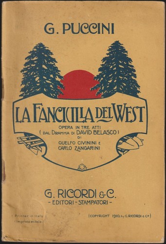 Libretto opera fanciulla - d'opera,