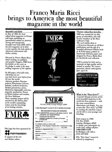 Rivista fmr franco - franco, ricci