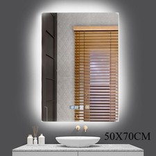 Specchio bagno con illuminazione led 50x70 cm antiappannamento specchio da parete specchio luminoso