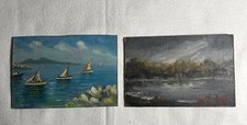 2 Dipinti Olio Paesaggio
