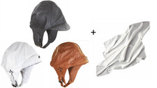 CUFFIA CASCO VINTAGE IN PELLE