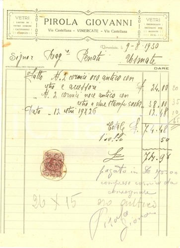 1930 vimercate ditta - (mb),