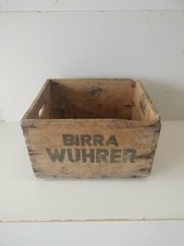 Cassa In Legno Vintage Birra WUHRER Anni 60/70Come Da Foto.35x30 H25 cm