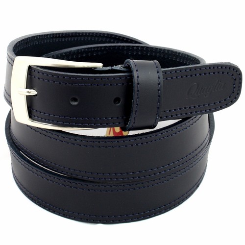 Cintura uomo vera pelle blu - cintura,