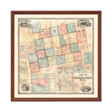 Vecchia mappa della contea di