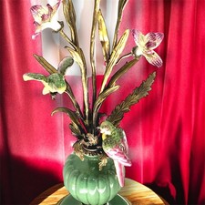 PORTACANDELE PORCELLANA BRONZO