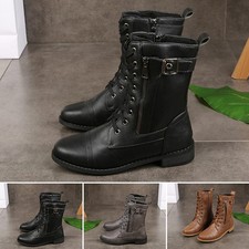 Stivaletti con lacci da donna stivaletti scarpe con cerniera stivali alla moda scarpe autunnali