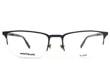 Montblanc Montatura Occhiali da Vista MB0117OZ 005 Nero Rettangolare Mezzo Cerchio 56-20-145