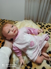 Bambola Neonato Otard Dolls  come Reborn vinile morbido H48 cm + due tutine 