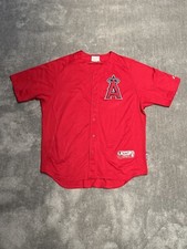Jersey Baseball MLB LOS ANGELES ANGELS JERSEY HIP HOP rosso condizioni ottime (L