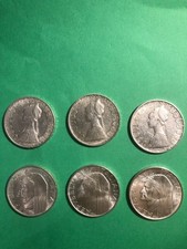 Lotto  di 6 monete da 500 lire