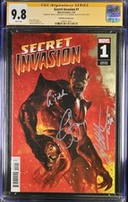 Copertina firmata Secret Invasion #1 CGC 9.8 ss Dell'Otto & EMILIA CLARKE