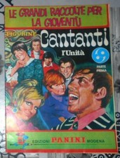 ALBUM FIGURINE PANINI CANTANTI 69 1°pt RISTAMPA DELL'UNITA' FIGURINE STAMPATE