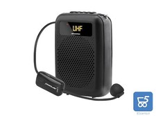 Amplificatore per Voce Cassa UHF Bluetooth con Microfono Portatile 12 W nero
