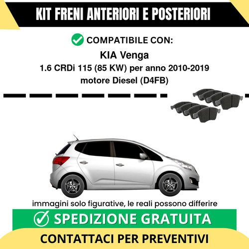 Pastiglie freno ant post kia - +,