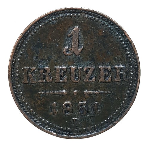 Austria 1 kreuzer 1851 - ,