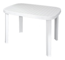 Tavolo in Resina Bianco da Giardino Esterno Componibile cm 96x76x72h Romeo PAS
