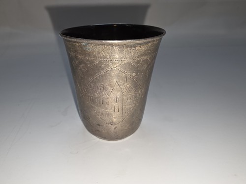 Antica tazza kiddush argento - kiddush,