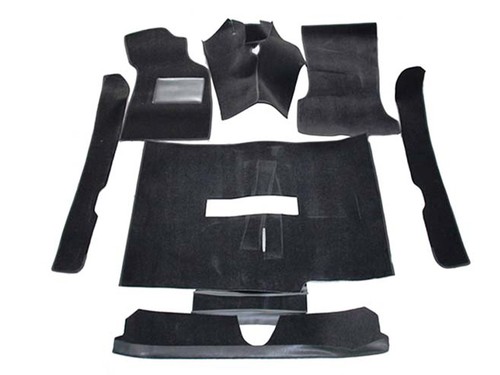 Set tappeto nero - , bordo