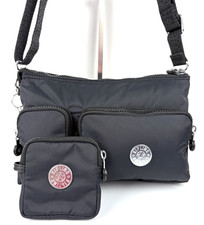 Borsa e borsetta Kipling 'Ameera' Premium a tracolla - nera soffiata - condizioni immacolate