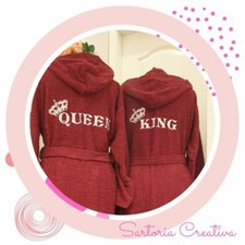 Set 2 accappatoi Ricamati King/Queen Coppia