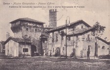 15735-ROMA MOSTRA ETNOGRAFICA PIAZZA D'ARMI, FABBRICA DI MAIOLICHE FAENTINE,1911