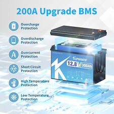 Batteria al litio 12V 300Ah LiFePO4 3,8kW Energy batteria 200A BMS solare camper