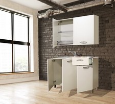 Mini cucina 120 cm REVERSIBILE - Legno o bianco - MabelOnline