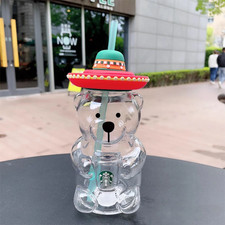 Nuovo Starbucks 2020 Cina America Latina Cappello Orso 17 oz Vetro Tazza Fredda Bicchiere