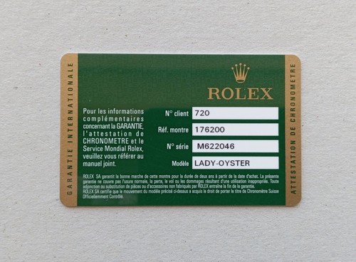 Rolex guarantee warranty - guarantee,
