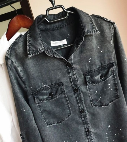 Camicia donna zara grigia - camicia,