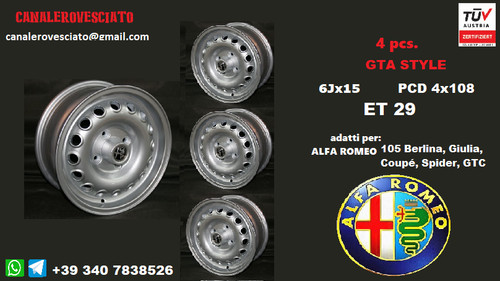 Cerchi lega 6x15 4x108 - 4, gta